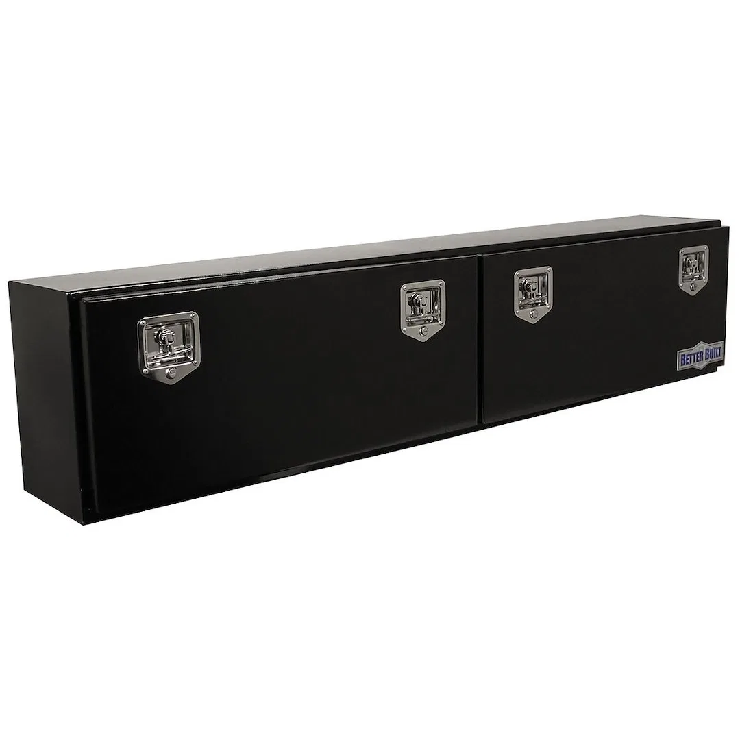 64210122 – BETTER BUILT Tool Box, Top Mount 2 Door Black Steel 72 Inch Length x 12 Inch Width x 16 Inch Height 8 Cubi...